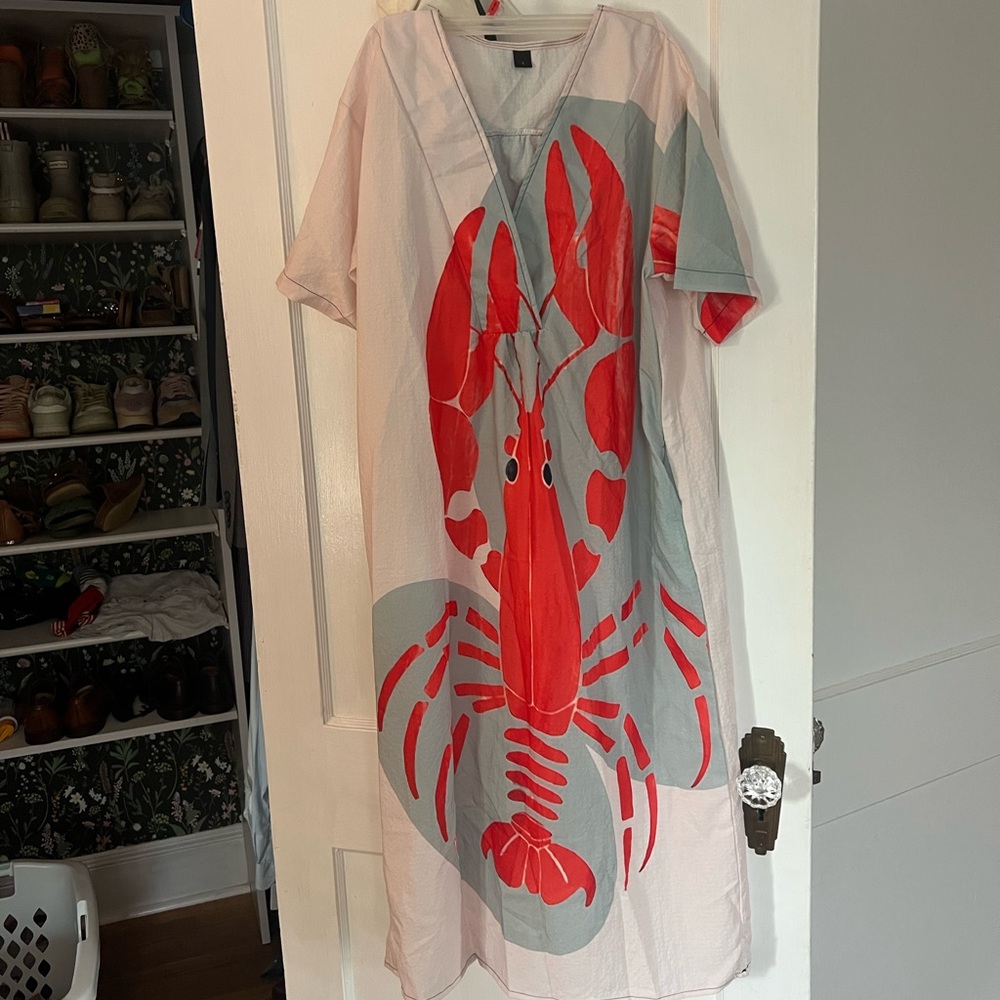 Lobster Print Swim Coverup